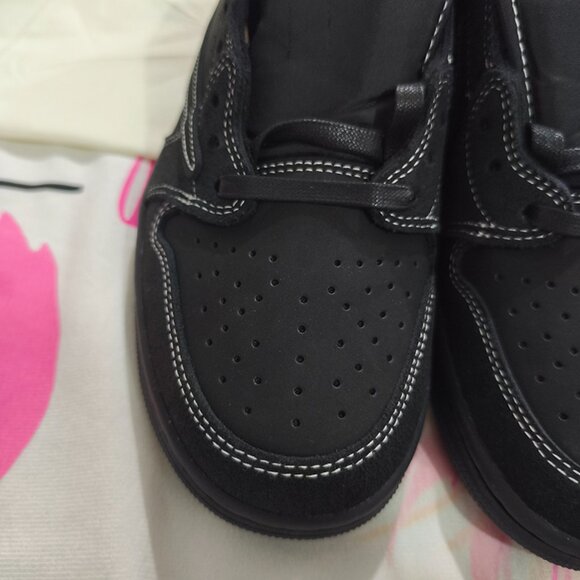 TS X Air Jordan 1 Low Black Sneakers - Picture 3 of 9